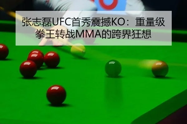 张志磊UFC首秀震撼KO：重量级拳王转战MMA的跨界狂想